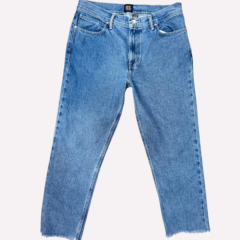 BDG Urban Outfitters Men's Dad Slim Jeans 32x32 Raw Hem Cotton Casual Streetwear